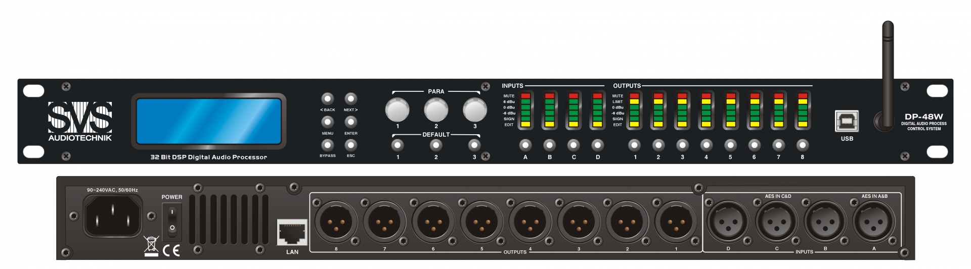 SVS Audiotechnik DP-48W Цифровой процессор: 4 входа 8 выходов в Краснодаре