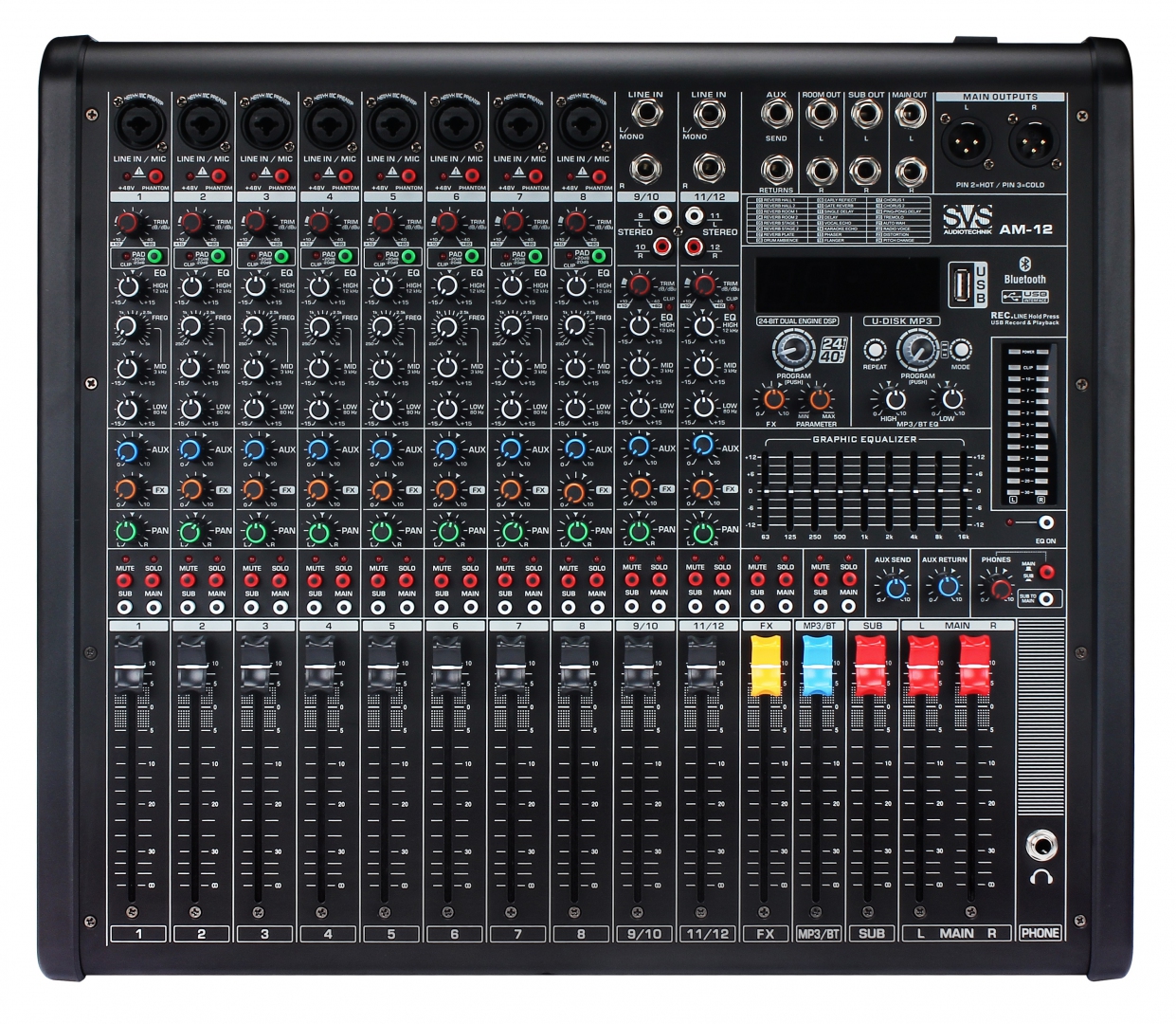 SVS Audiotechnik mixers AM-12 Микшерный пульт аналоговый, 12-канальный в Краснодаре